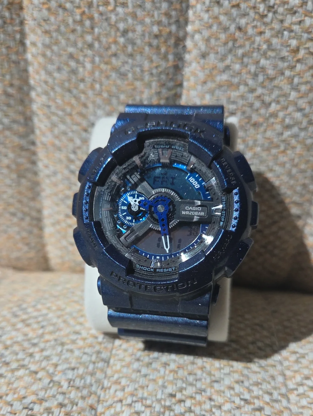 Casio Blue Analog-Digital G-Shock Style Watch - Rare
